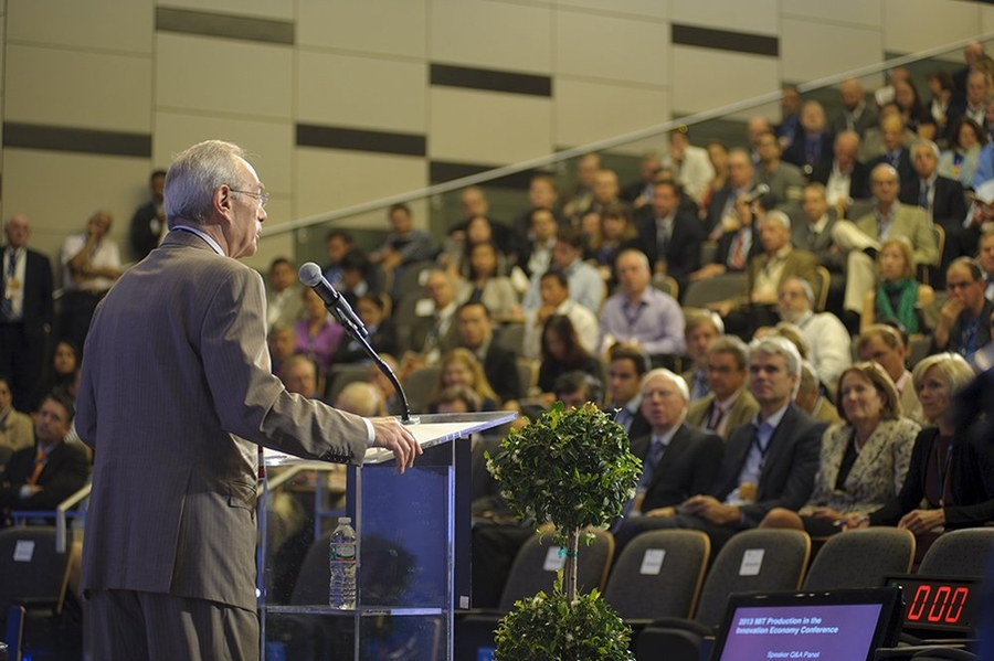 MIT President L. Rafael Reif addressed the audience.