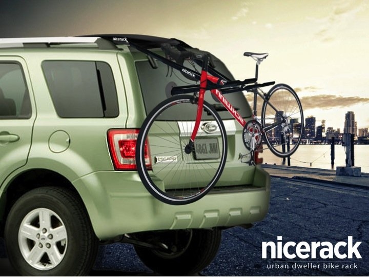 The team of Dylan Erb, Anil Kumar, Saran Limvorasak, Amaury Rony, Lisa Song, Nicola Tan, Lucy Zhao, and Yan Zhuang created a fold-away bike rack for automobiles that is secure and easy to install. 