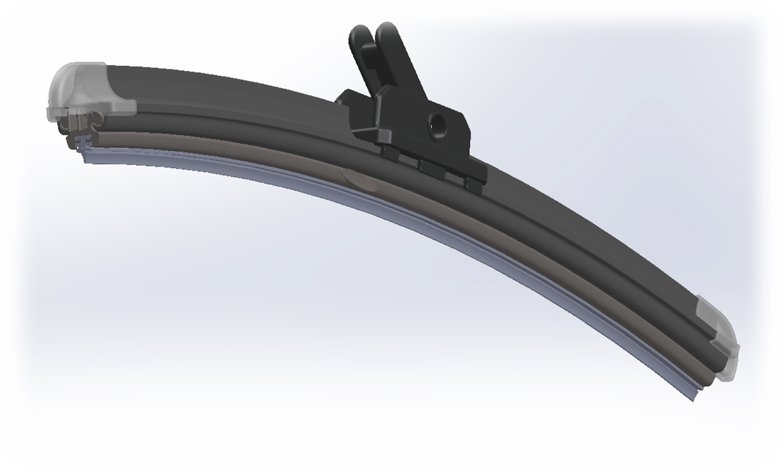 Nice Wipe is a redesign of the traditional windshield wiper by Daniel Bloch, Bradley Genser, Clayton Gimenez, Snegdha Gupta, Peter Kaplunovich, and Paul Savovici. The improved wiper blade allows consumers to change their blades more easily with its slide-in wiper blade replacement system.