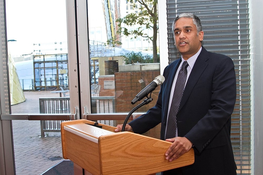 Anantha Chandrakasan gave the opening remarks and introduced Susan Hockfield, MIT president emerita.