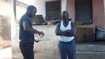 MoringaConnect co-founder and former D-Lab Scale-Ups fellow Kwami Williams (left) started his Moringa oil business in Ghana while at D-Lab.