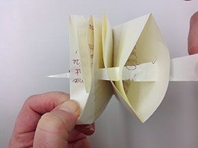 An example of a letterlocking technique