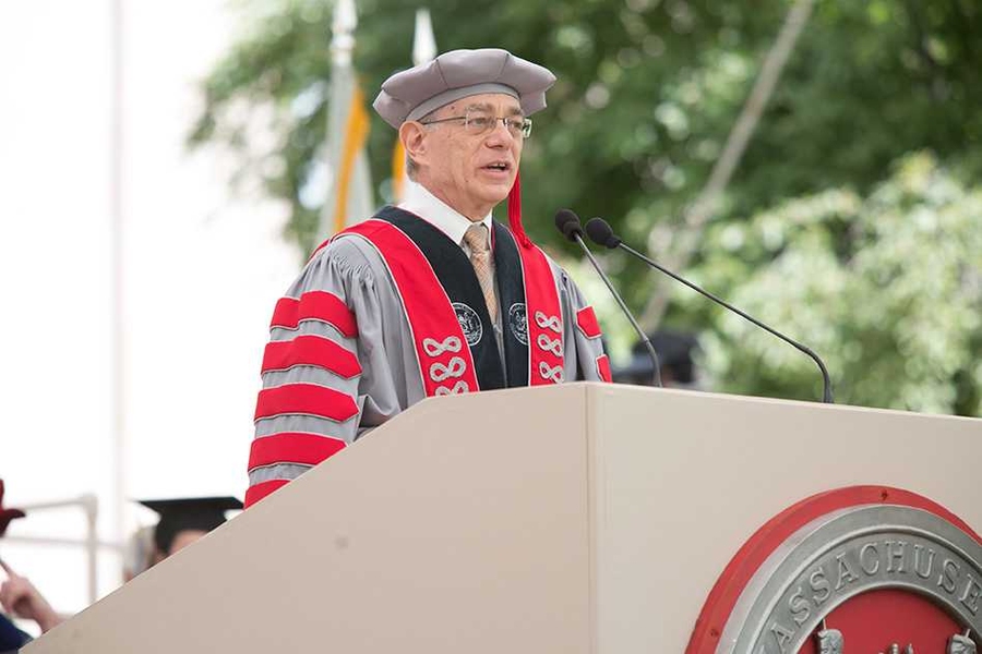 "You are a gift to the world," MIT President L. Rafael Reif told the 2,707 graduates at MIT's 148th Commencement.