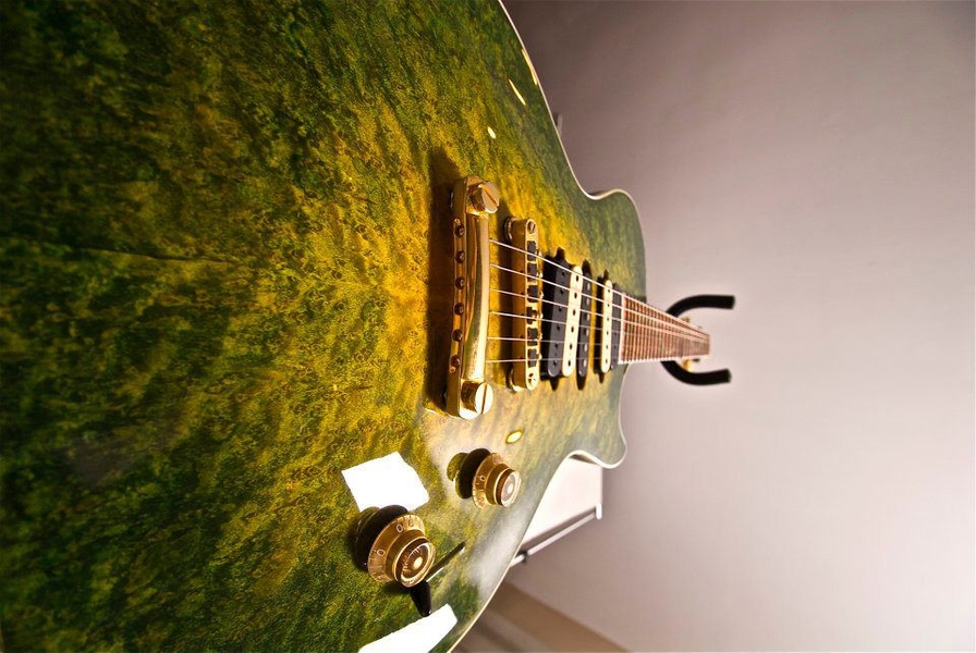Les Paul Custom style hand-made guitar, built and designed by Spielberg