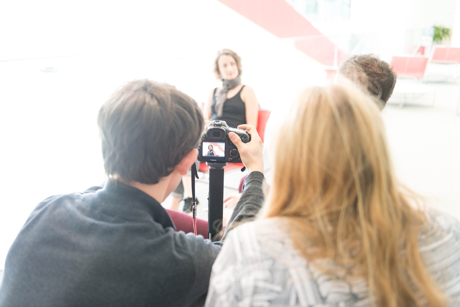 LuxLoop works on their “VHX Prize”-winning hack for Film, TV & VR at Hacking Arts 2014.