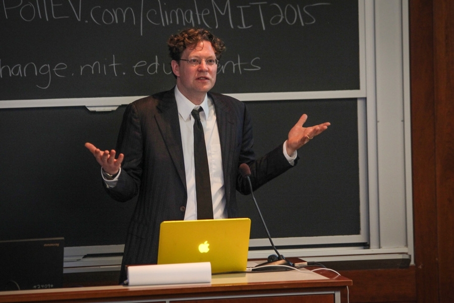 Christoph Reinhart, a professor of architecture, described MIT's present campus facilities and their energy usage, and the extent of improvements that are needed. 