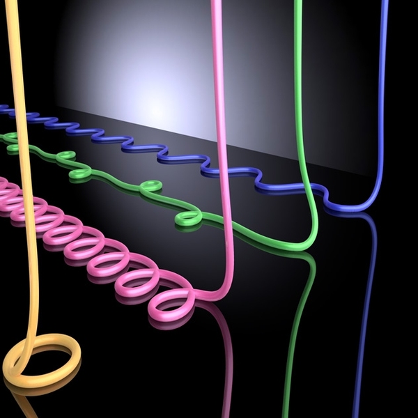 Researchers use numerical simulations to predict different patterns that may form as viscous threads fall onto a moving belt. 