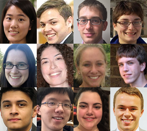 The Materials Processing Center and the Center for Materials Science and Engineering chose 12 interns from around the U.S. and Puerto Rico to work as undergraduate MIT Summer Scholars from June 7 to Aug. 8. Top row (l-r): Zhenni Lin, Jahzeel Rosado Vega, Alexander Constable, Katharine Greco. Middle row (l-r): Olivia Fiebig, Lena Barrett, Lisa Savagian, Bartholomeus Machielse. Bottom row (l-r): Jon...