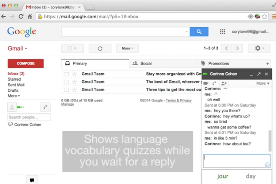 In a pilot study, WaitChatter users learned approximately four words a day over a period of two weeks. 
