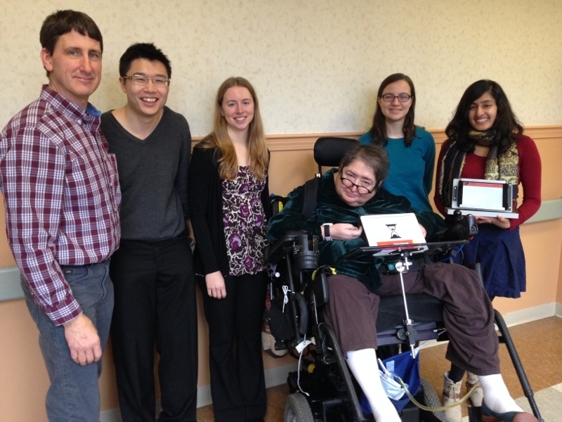 Teamwork and collaboration has been the driving force behind the success of this project. Pictured here are team members (left to right) Don Fredette, William Li G, Beth Hadley '15, Margaret Marie, Laura D'Aquila '15, and Tanya Talkar '16.