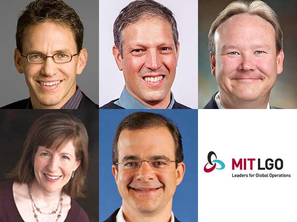 MIT Leaders for Global Operations alumni: (clockwise from top left) Bill Anderson, Keith Camhi, Ed Lee, Jeff Wilke, and Hollie Schmidt