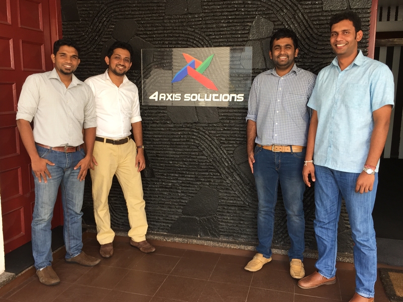 4Axis Solutions co-founders (l-r) Minsara Madhawa, Dumindu Kanankage, Kapilan Karunananthan and Anuruddha Alwis