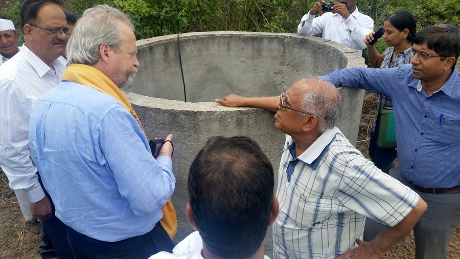 MIT Professor James Wescoat with stakeholders in rural Maharashtra, India.