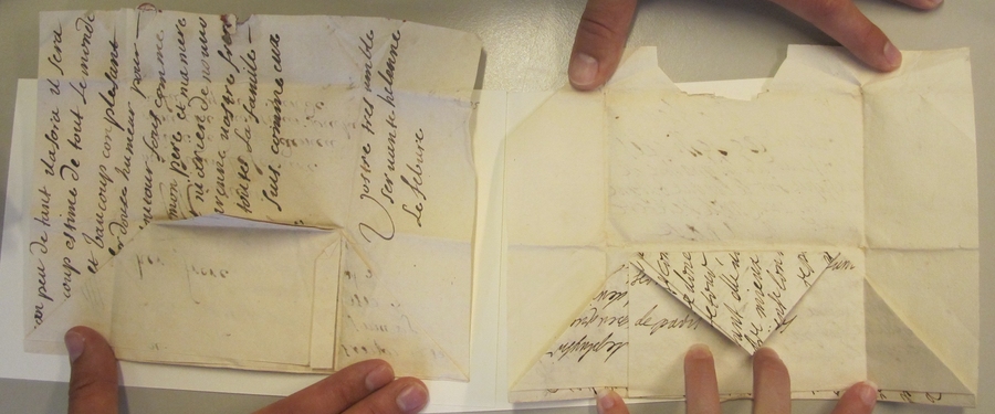 Unfolded letter