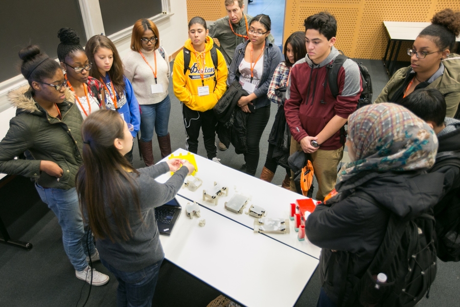 CSAIL PhD candidate Cynthia Sung shows off her team's work with "interactive robogami," robots made out of paper that can be printed and produced for less than $20.