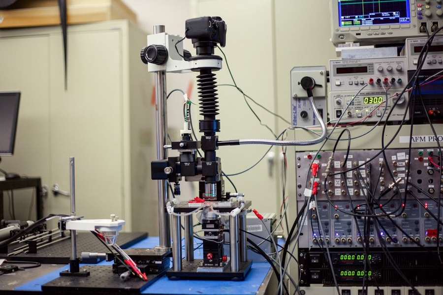 Bozchalooi came up with a design to enable high-speed scanning over both large and small ranges. The main innovation centers on a multiactuated scanner: A sample platform incorporates a smaller, speedier scanner as well as a larger, slower scanner for every direction, which work together as one system to scan a wide 3-D region at high speed.  