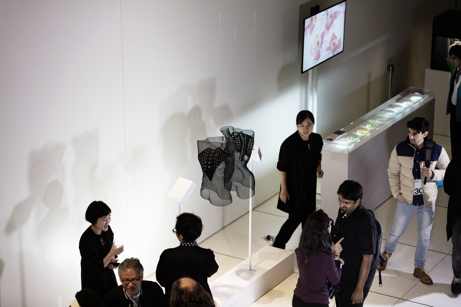 Installation view of bioLogic's Second Skin from the MIT Media Lab's Tangible Media Group