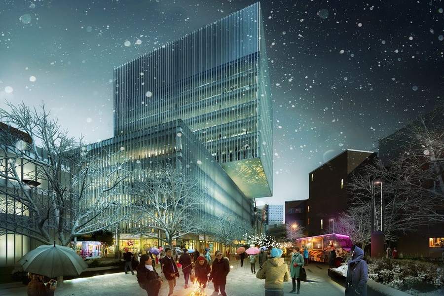 Kendall Square will be activated and programmed for all seasons, and could include fire pits and food trucks along the promenade by the future building that will be built between Wadsworth and Hayward streets.