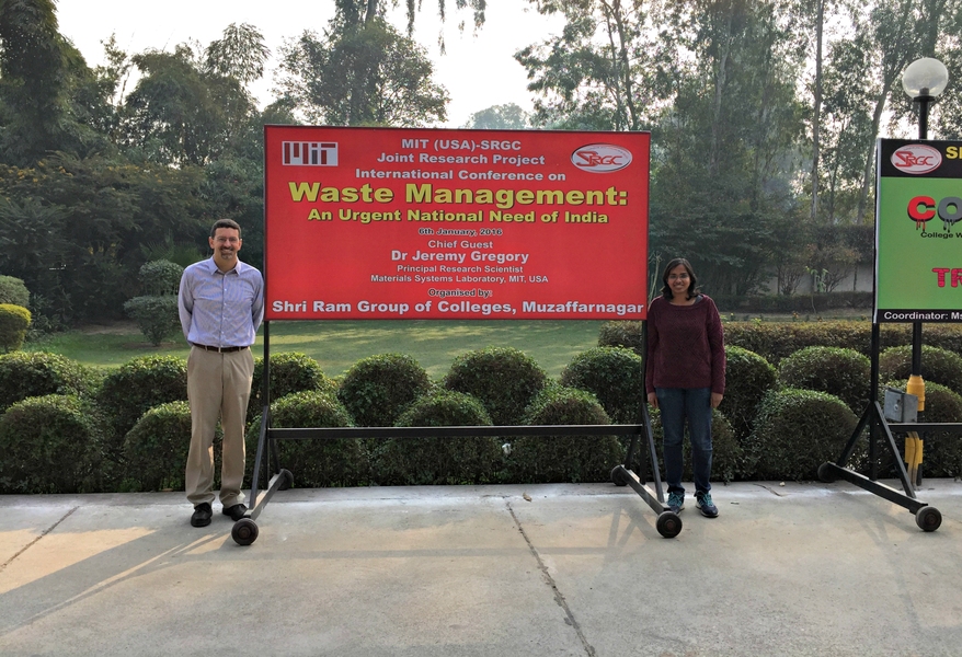 Research Scientist Jeremy Gregory (left) and graduate student Dhivya Ravikumar are collaborating with the Shri Ram Group of Colleges in Muzaffarnagar.
