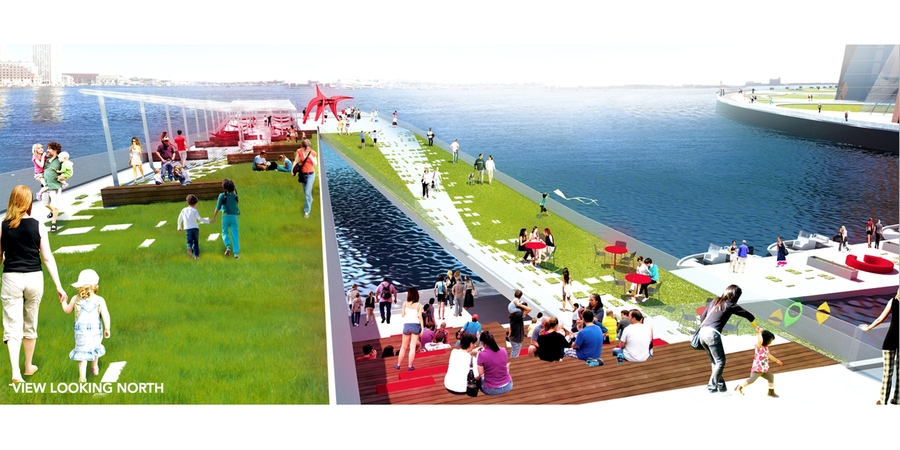 +(plus) Bridge proposal, view looking north