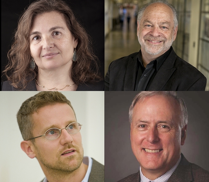 The ROBOAT project will be led at MIT by an interdisciplinary team: (clockwise, from top left) Daniela Rus, professor of electrical engineering and computer science and director of the Computer Science and Artificial Intelligence Laboratory; Dennis Frenchman, the Class of 1922 Professor of Urban Design and Planning and director of the DesignX program in the School of Architecture and Planning; And...