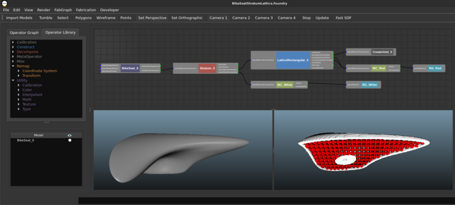 Foundry's interface makes it easier for non-engineers to create their own designs for 3-D printed objects such as bike seats.