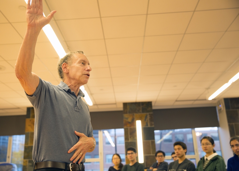 David H. Koch Institute Professor Robert Langer speaks with MIT students as part of the "Failures in Graduate School" seminar series.