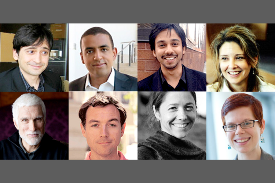 First Row: (left to right) Alberto Abadie, Isaiah Andrews, Dwaipayan Banerjee, Claire Conceison. Second Row: (left to right) Drew Fudenberg, Paul Roquet, Tamar Schapiro, Ariel White. 
 