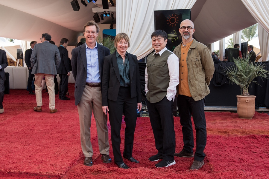 Left to right: Robert Stoner, deputy director of the MIT Energy Initiative and director of the Tata Center for Technology and Design; Maria Zuber, MIT vice president for research; Joi Ito, director of the MIT Media Lab; and John Fernandez, professor of architecture and director of MIT's Environmental Solutions Initiative.