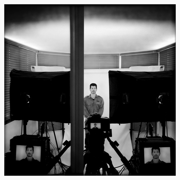 Still photo taken during the creation of Karim Ben Khelifa's "The Enemy"