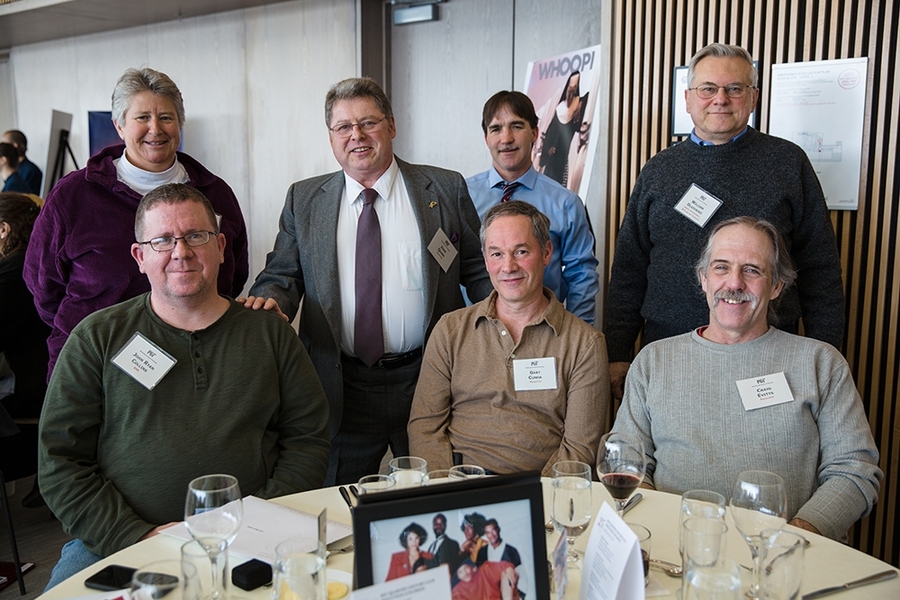 The Quarter Century Club honors staff and faculty members with 25 years of employment at the Institute. Seated, left to right: John Ryan Collins (Environment, Health, and Safety Office); Gary Cunha (Department of Facilities); Craig Evitts (Department of Facilities).
Standing, l-r: Cheryl F. Silva (DAPER Intercollegiate Sports), John D. Quinn (Dept. of Facilities), David E. Jutras (Dept. of Facili...