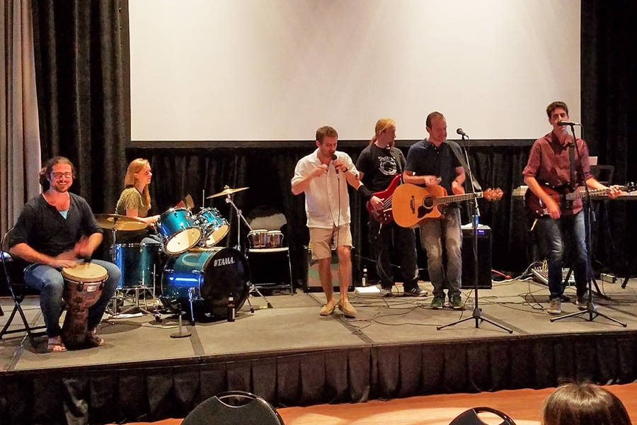 A new CEE band, Hell’s Beavers, made their community debut at the CEE Senior Celebration and Awards Ceremony. 