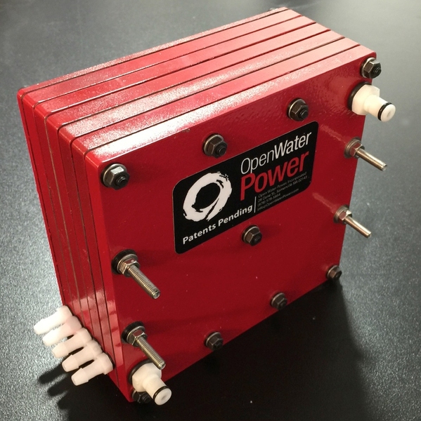 Open Water Power’s battery that "drinks" in sea water to operate is safer and cheaper, and provides a tenfold increase in range, over traditional lithium-ion batteries used for unpiloted underwater vehicles. The power system consists of an alloyed aluminum anode, an alloyed cathode, and an alkaline electrolyte positioned between the electrodes. Components are only activated when flooded with wat...