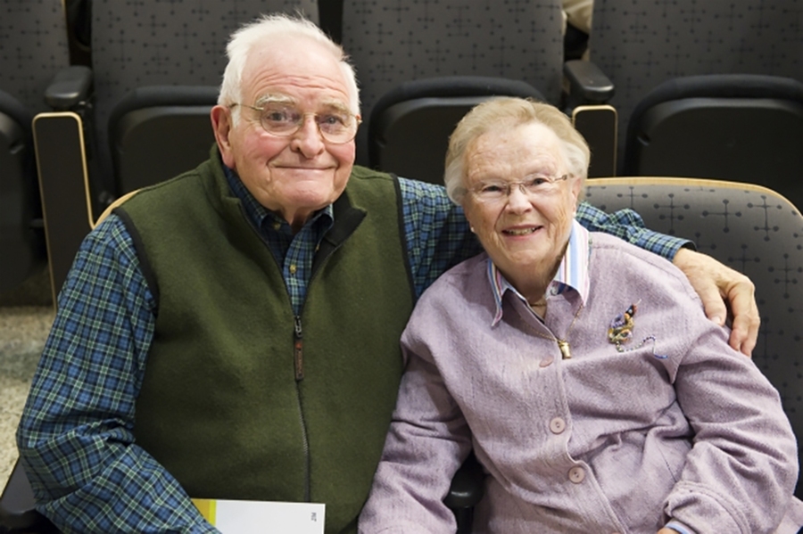 Paul and Priscilla Gray are shown here at the 2011 MIT Awards Convocation, which included the Priscilla King Gray Award, recognizing an undergraduate for their public service at MIT and in its surrounding communities.