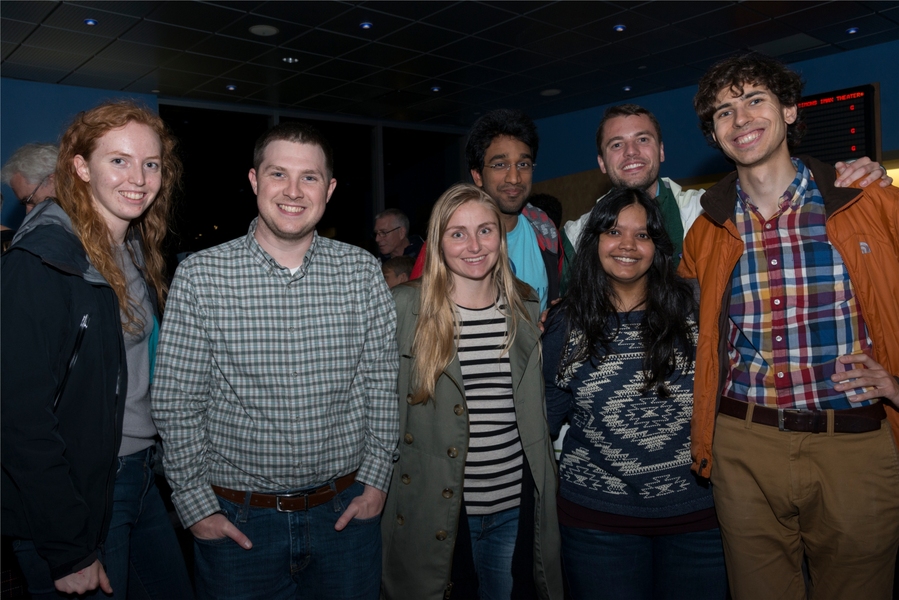 EAPS graduate students joining guests and volunteering at the Carlson lecture. 