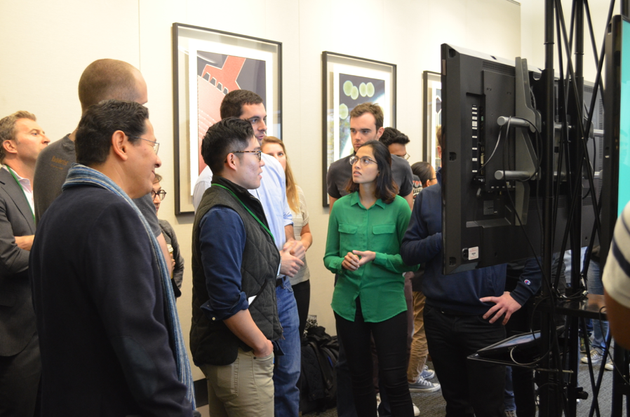 Students took part in e-poster sessions as part of the hackathon.
