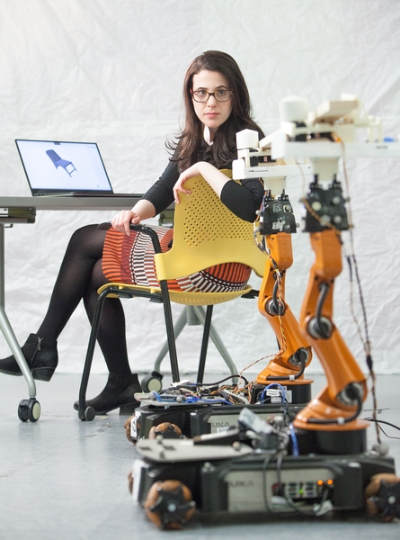 PhD student Adriana Schulz was co-lead on AutoSaw, which lets nonexperts customize different items that can then be constructed with the help of robots.