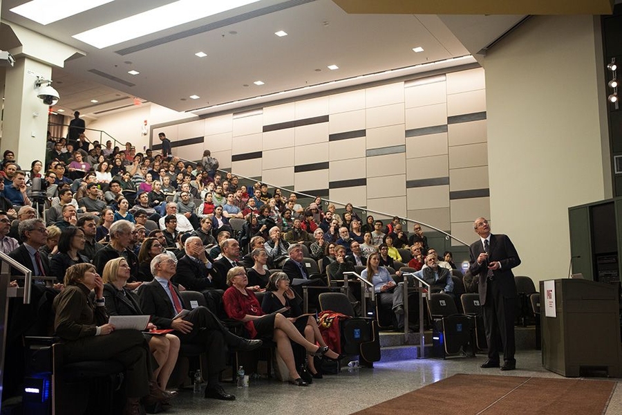 Richard Schrock delivers the Killian Lecture in Room 10-250.
