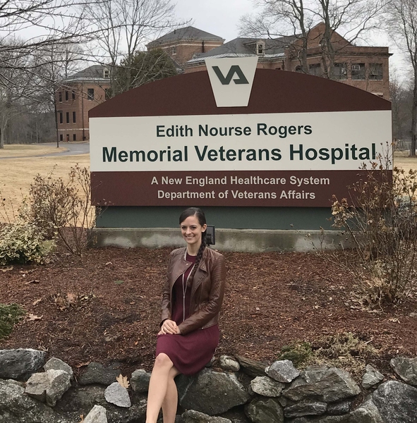 Elizabeth Bieler spends time volunteering at a veteran's hospice near Hanscom Air Force Base to provide end-of-life companionship to its patients. 