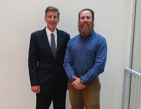 MIT Federal Credit Union President and CEO Brian Ducharme (left) joins Nick Schwartz, the 2018 People Helping People Award Winner.