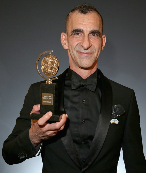 Jamshied Sharifi, winner of the Tony Award for Best Orchestrations for “The Band's Visit,” poses in the 72nd Annual Tony Awards Media Room in New York City. 