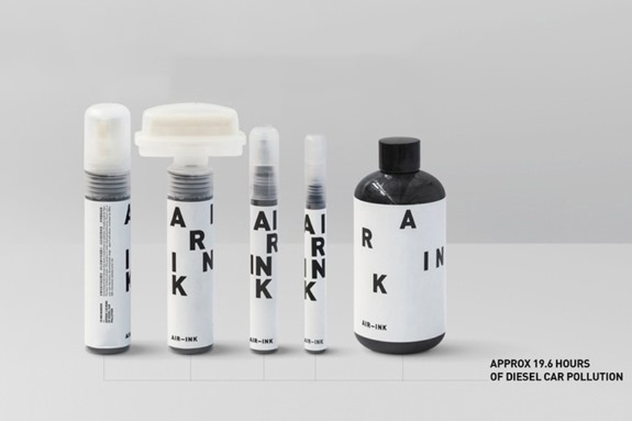 Safe high grade inks from Graviky Labs are made by recycling air pollution.