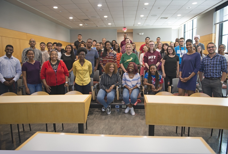 The second-place winners offered a presentation on their water purification system to an appreciative audience of MIT faculty, students, and alumni.