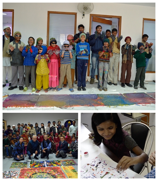 As part of their community outreach efforts and ongoing patient care, Project Prakash offers an art program “Unruly Art” to both patients and students in local communities. The purpose of Unruly Art, or "art without rules," is to empower children with developmental disabilities to become creators. Working with paint and canvas, the artists use tennis balls, brushes and their bare hands to disc...