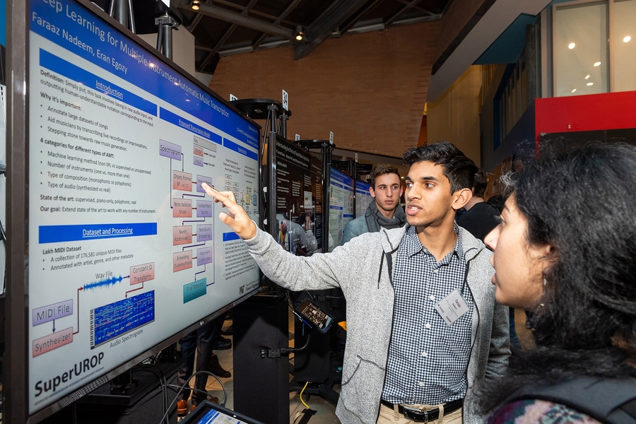 EECS senior Faraaz Nadeem is among nine CS+HASS SuperUROP scholars working on projects that combine computer science with the humanities, arts and social sciences. Nadeem is trying to automate the transcription of music involving multiple instruments. 