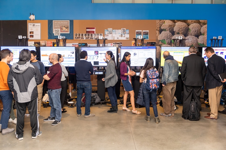Faculty, students, alumni, and industry representatives attended the high-energy session on the Charles M. Vest Student Street in the Stata Center.