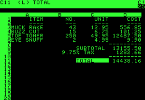 VisiCalc, the world's first electronic spreadsheet