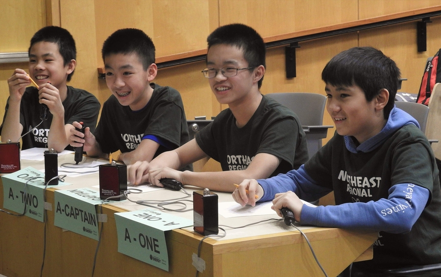 Competitors at the 2019 Northeast Regional Middle School Science Bowl buzz in to answer questions in math and science fields.