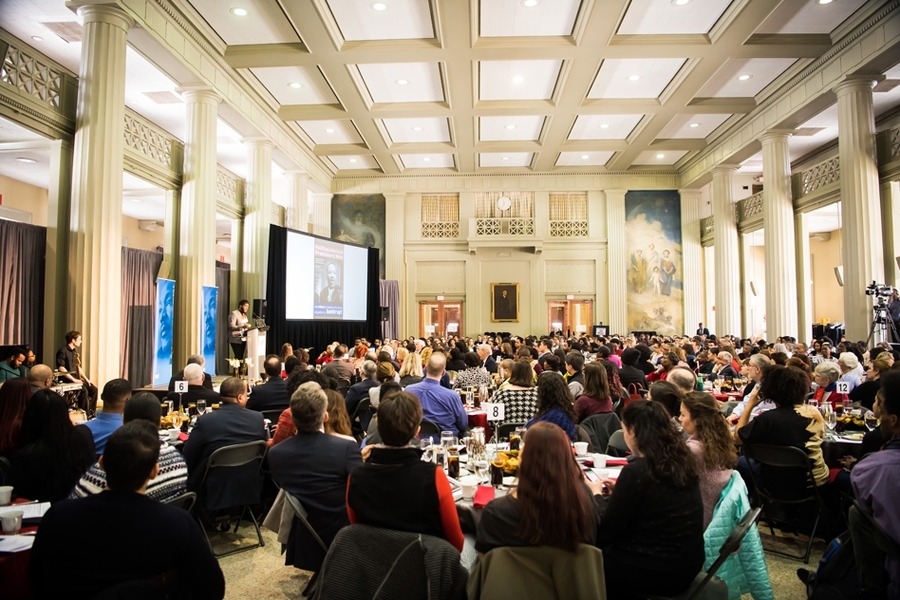 The annual MIT Martin Luther King Jr. luncheon was held in MIT's Morss Hall.