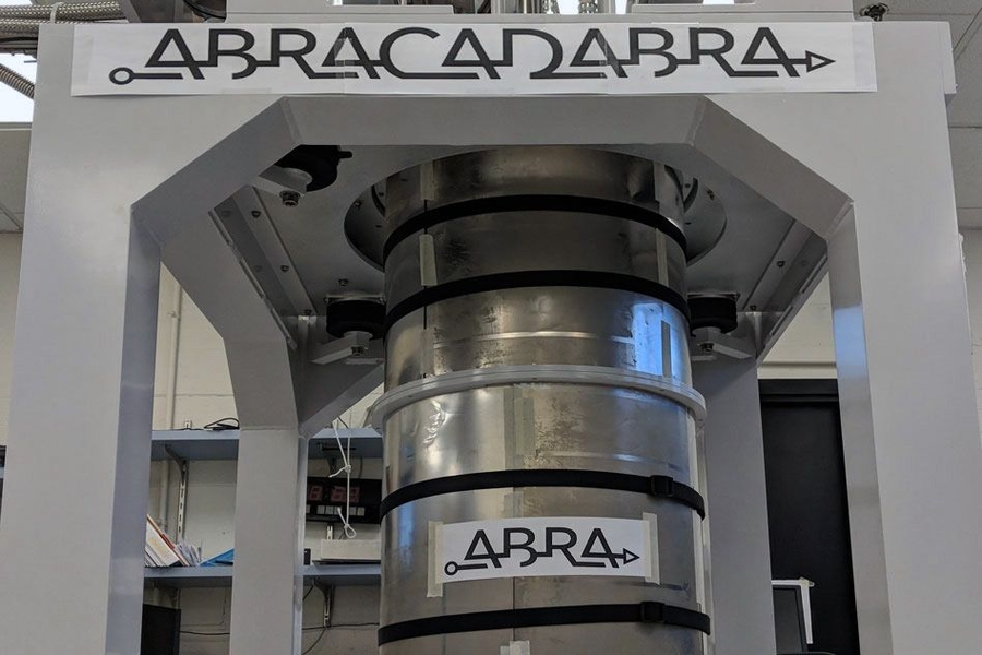 A heavy shield encases the entire experiment to reduce noise from the surrounding environment, and increase the chance for an axion detection.